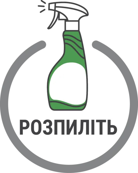 Step 2 — spray the product onto the surface